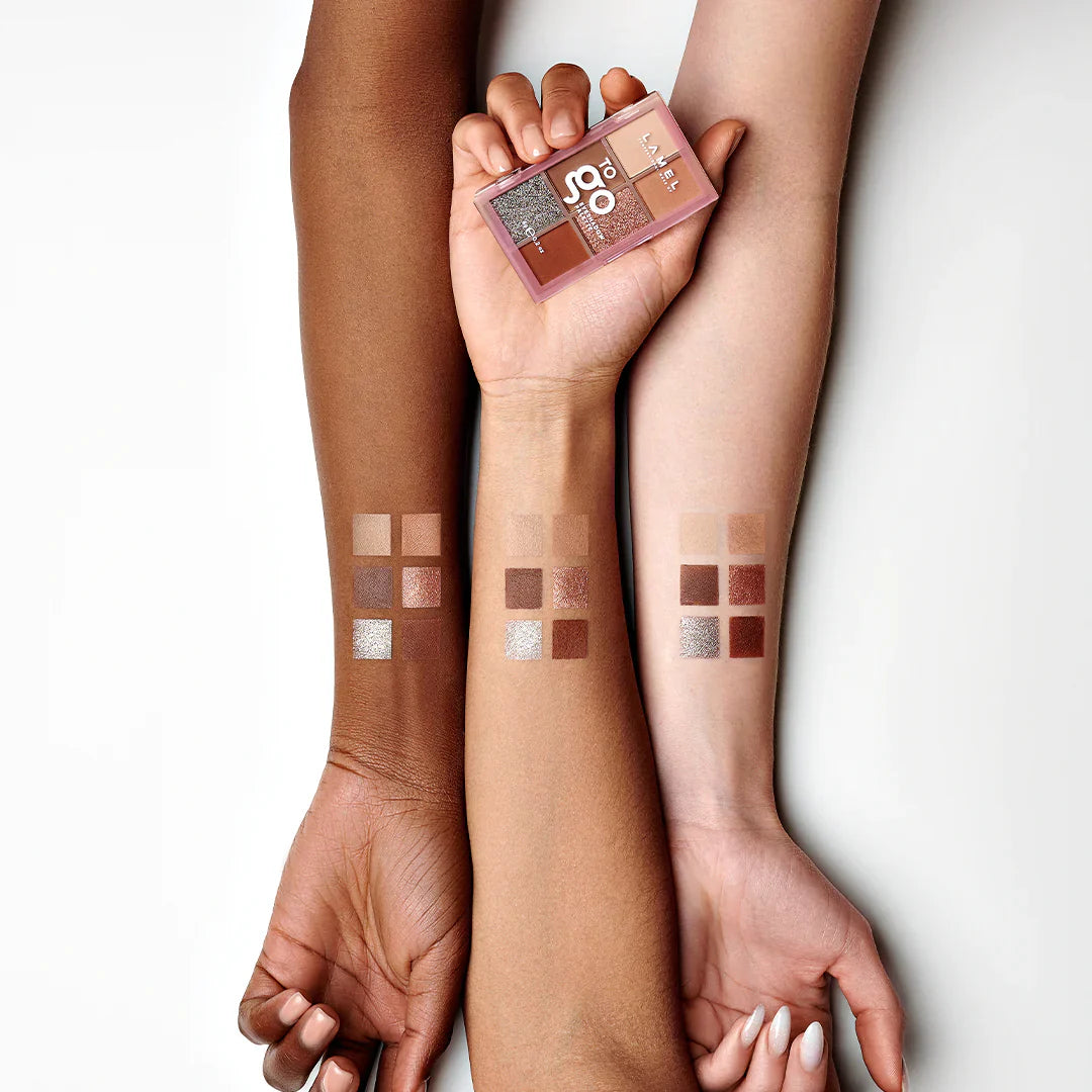 Lamel To Go Eyeshadow Palette №403 Cold Brown 4pc Set + 1 Full Size Product Worth 25% Value Free