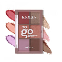 Lamel To Go Eyeshadow Palette №404  Burgundy 4pc Set + 1 Full Size Product Worth 25% Value Free