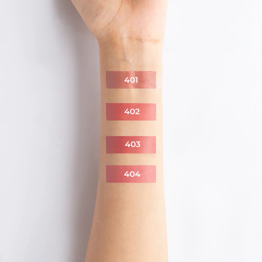 Lamel Silk Cover Silky Cream Lipstick 404 Cream Rose  4pc Set + 1 Full Size Product Worth 25% Value Free