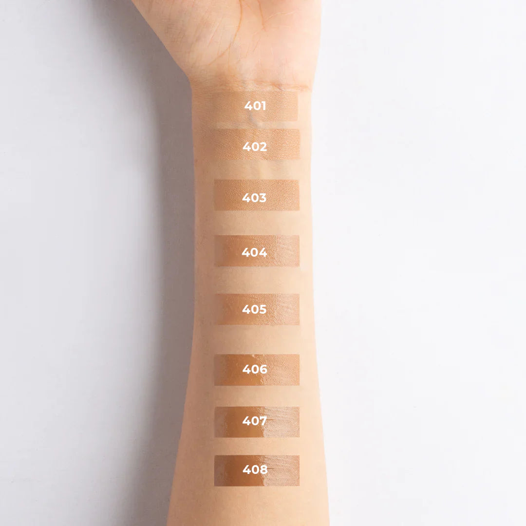 Lamel Oh My Clear Face Foundation Spf15 405 Buff Beige 4pc Set + 1 Full Size Product Worth 25% Value Free