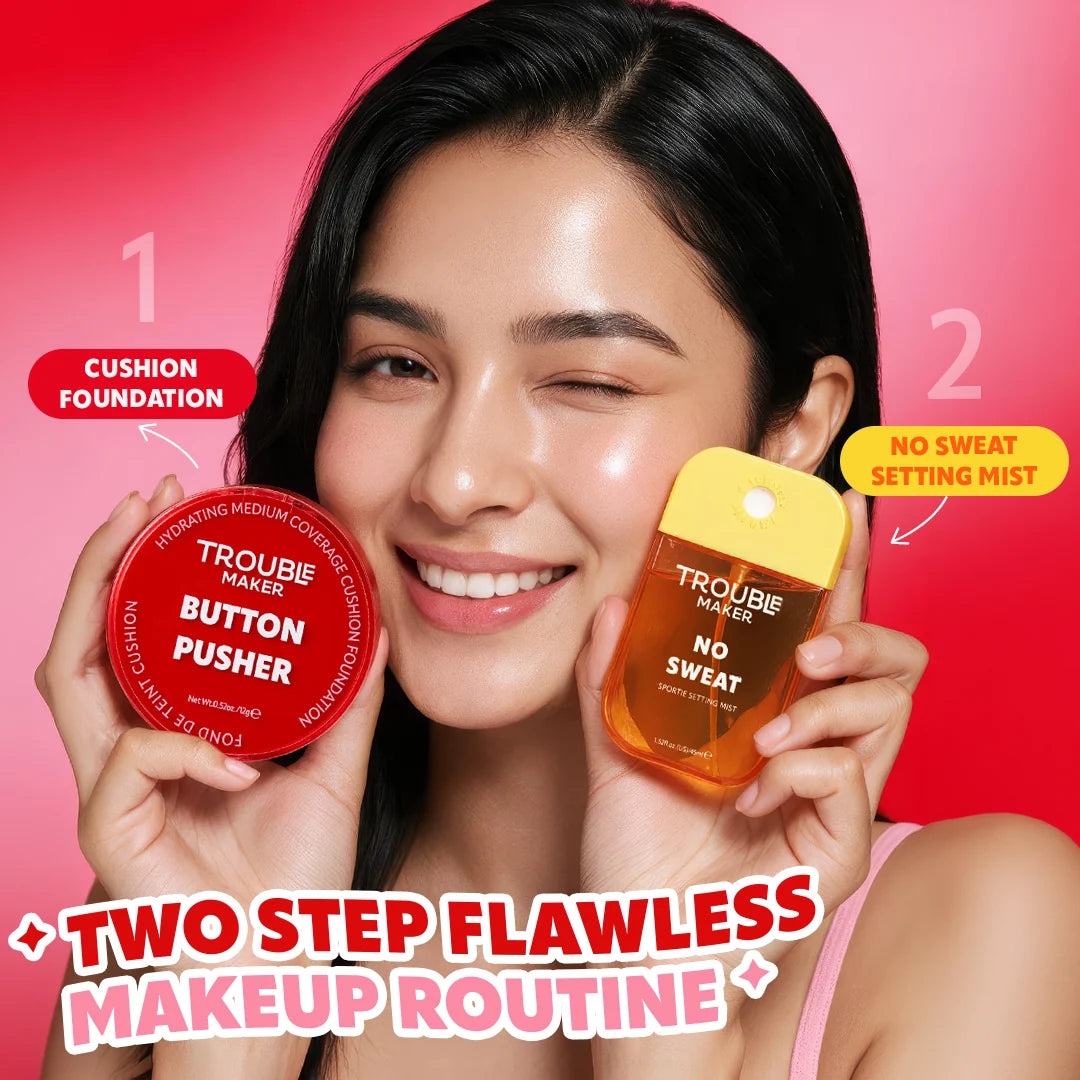 Trouble Maker Button Pusher Air Cushion Foundation Live Wire 4pc Set + 1 Full Size Product Worth 25% Value Free