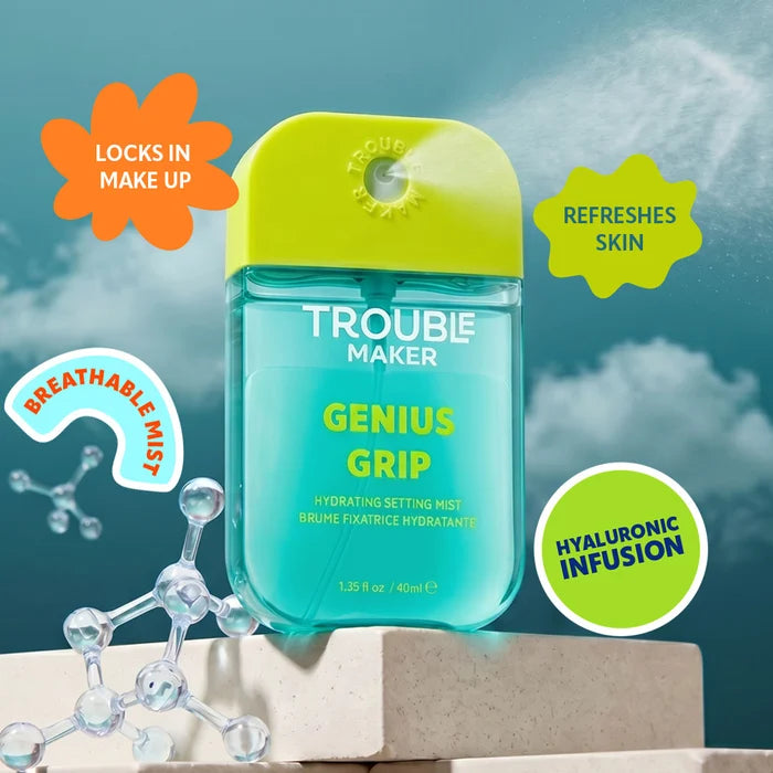 Trouble Maker Genius Grip Hydrating Setting Mist 4pc Set + 1 Full Size Product Worth 25% Value Free