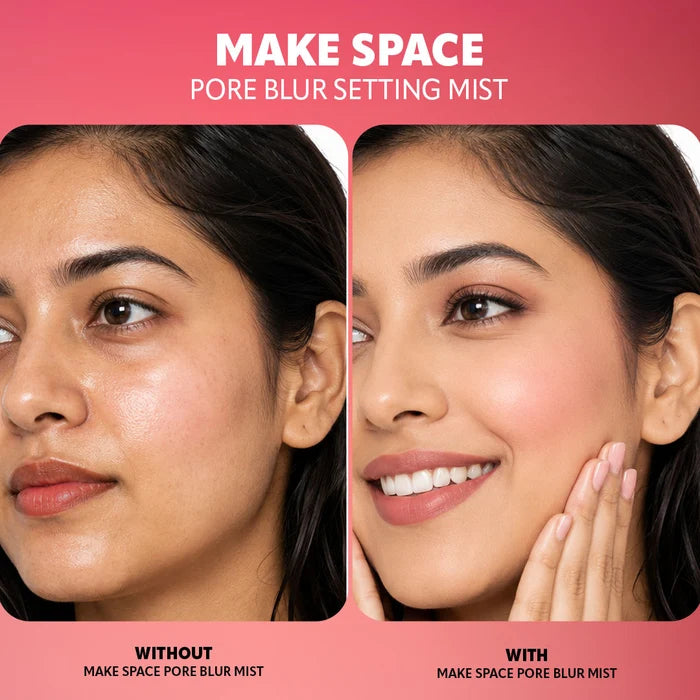 Trouble Maker Make Space Pore Blur Setting Mist 4pc Set + 1 Full Size Product Worth 25% Value Free