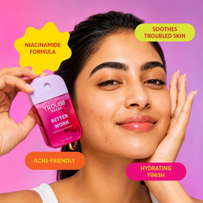 Trouble Maker Better Work Active Scar Setting Mist 4pc Set + 1 Full Size Product Worth 25% Value Free