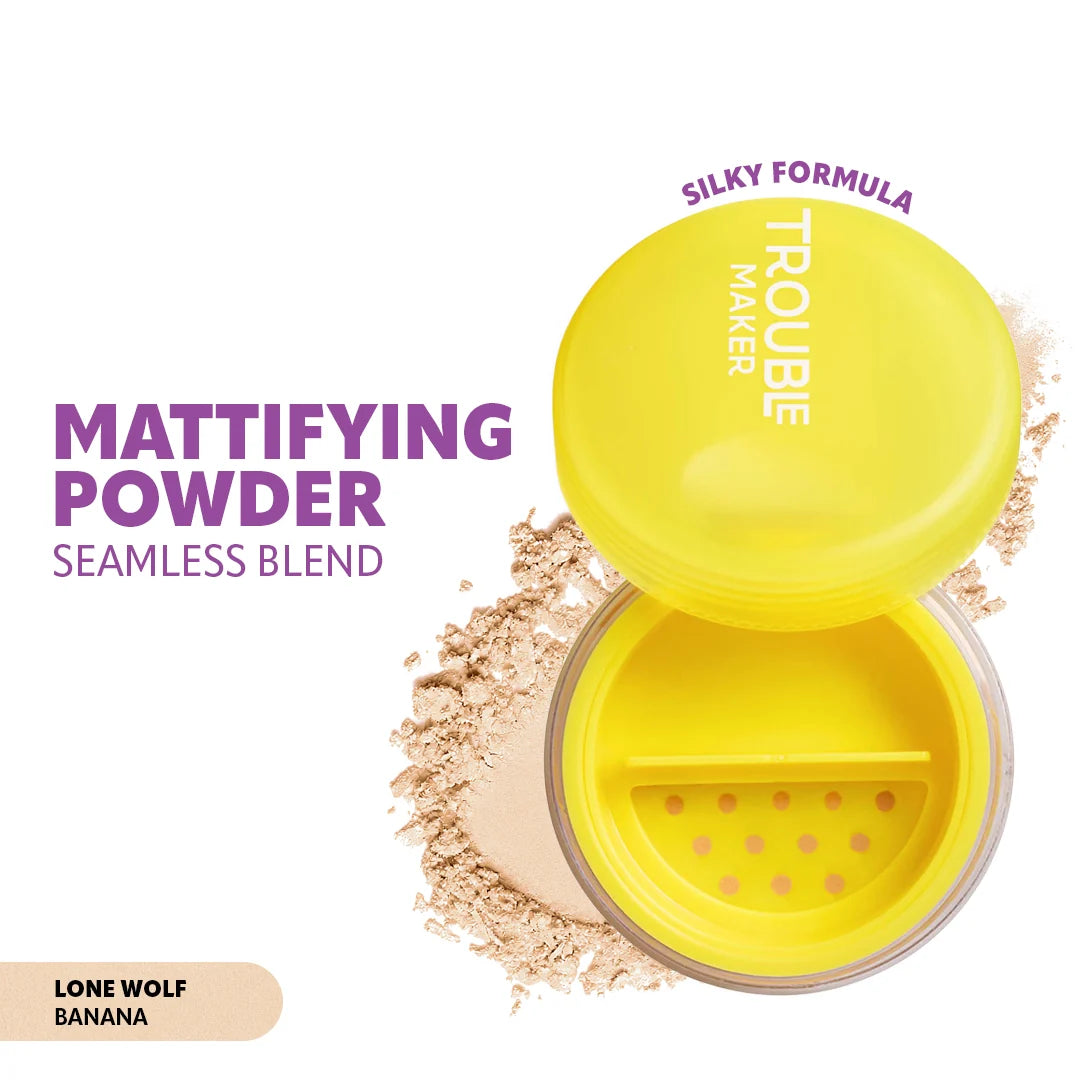 Trouble Maker On The Loose Setting Powder Lone Wolf Banana 4pc Set + 1 Full Size Product Worth 25% Value Free