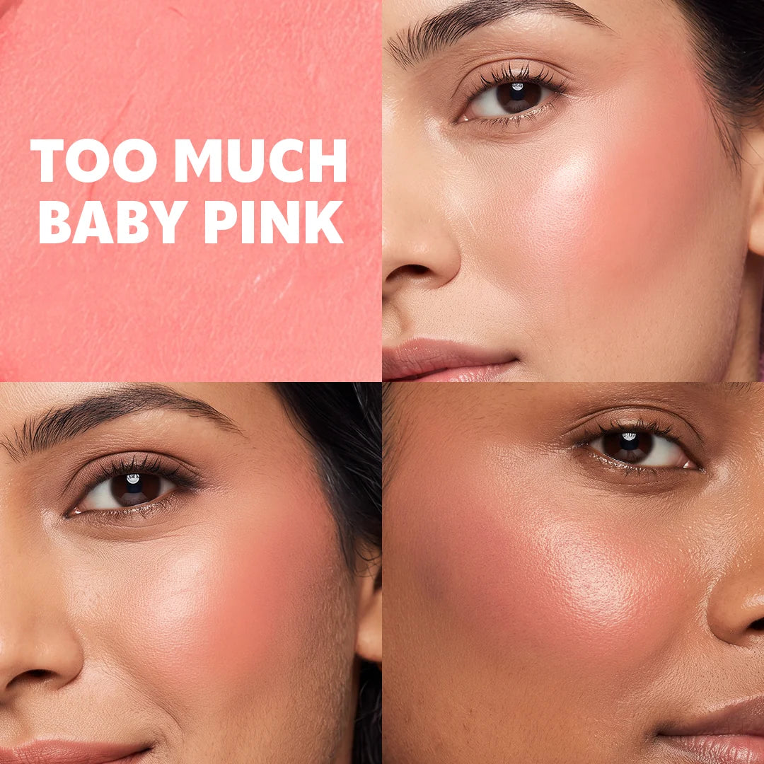 Trouble Maker Jinkie Stick Cream Blush Too Much Baby Pink 4pc Set + 1 Full Size Product Worth 25% Value Free