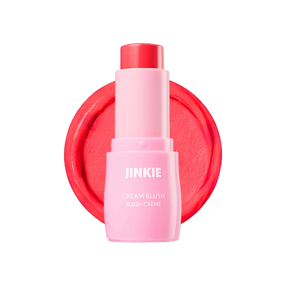 Trouble Maker Jinkie Stick Cream Blush Cheer Up Hot Pink 4pc Set + 1 Full Size Product Worth 25% Value Free