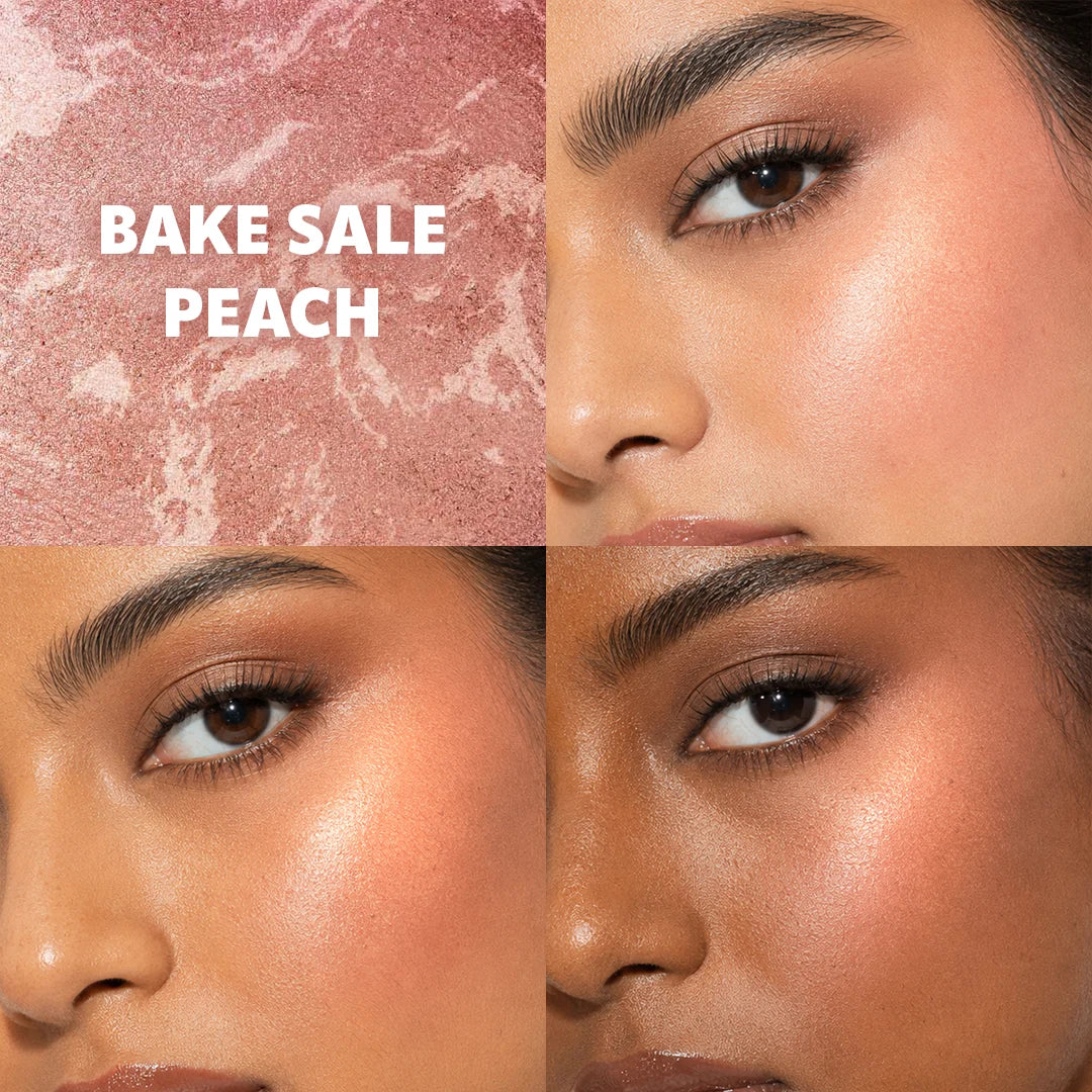 Trouble Maker Cheekie Bake Blush Bake Sale Peach 4pc Set + 1 Full Size Product Worth 25% Value Free