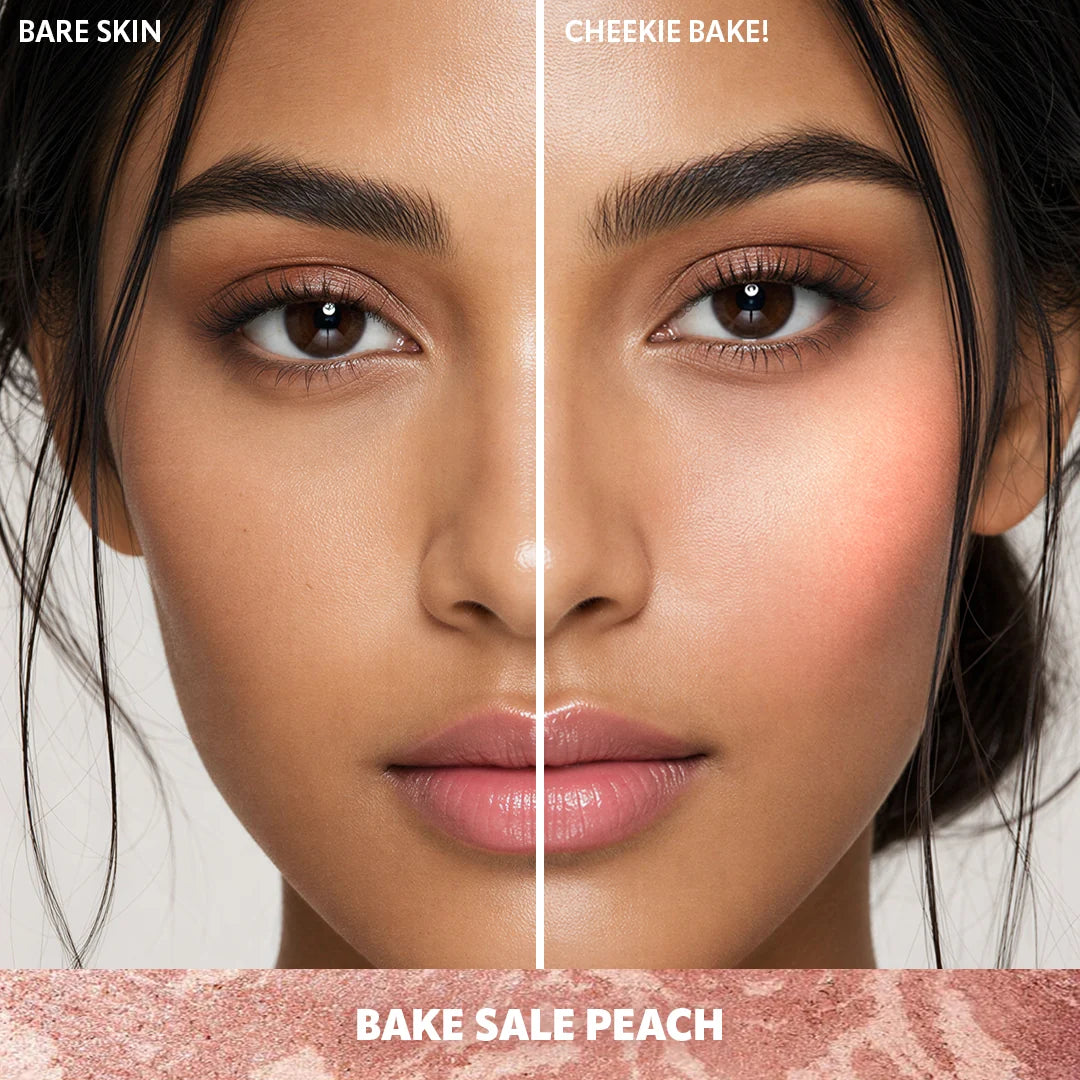 Trouble Maker Cheekie Bake Blush Bake Sale Peach 4pc Set + 1 Full Size Product Worth 25% Value Free