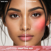Trouble Maker Cheekie Bake Blush Prep Time Red 4pc Set + 1 Full Size Product Worth 25% Value Free