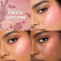 Trouble Maker Cheekie Bake Blush Toastie Light Pink 4pc Set + 1 Full Size Product Worth 25% Value Free