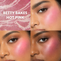 Trouble Maker Cheekie Bake Blush Betty Bakes Hot Pink 4pc Set + 1 Full Size Product Worth 25% Value Free