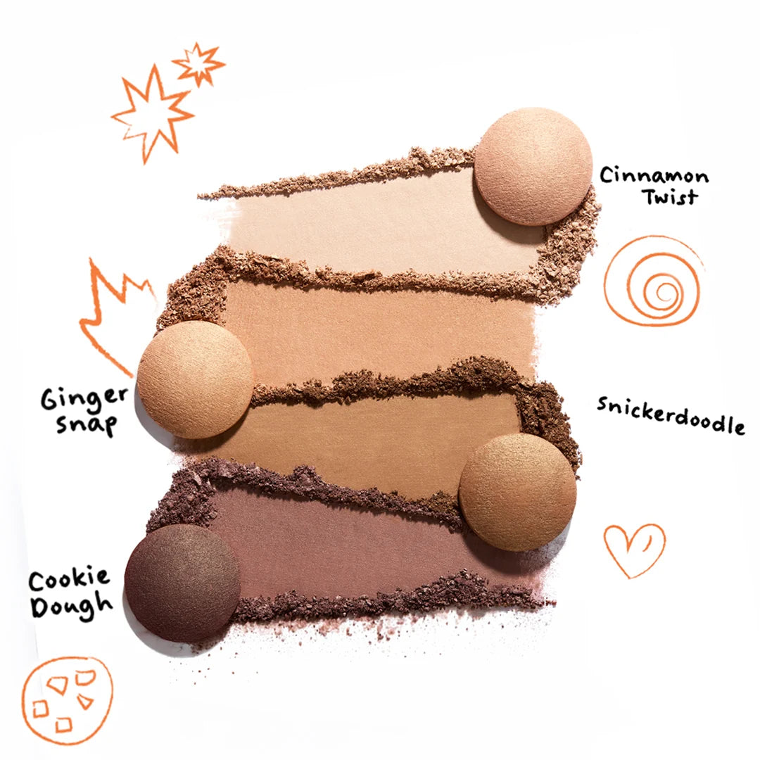 Trouble Maker Overcooked Baked Bronzer Cinnamon Twist Light 4pc Set + 1 Full Size Product Worth 25% Value Free