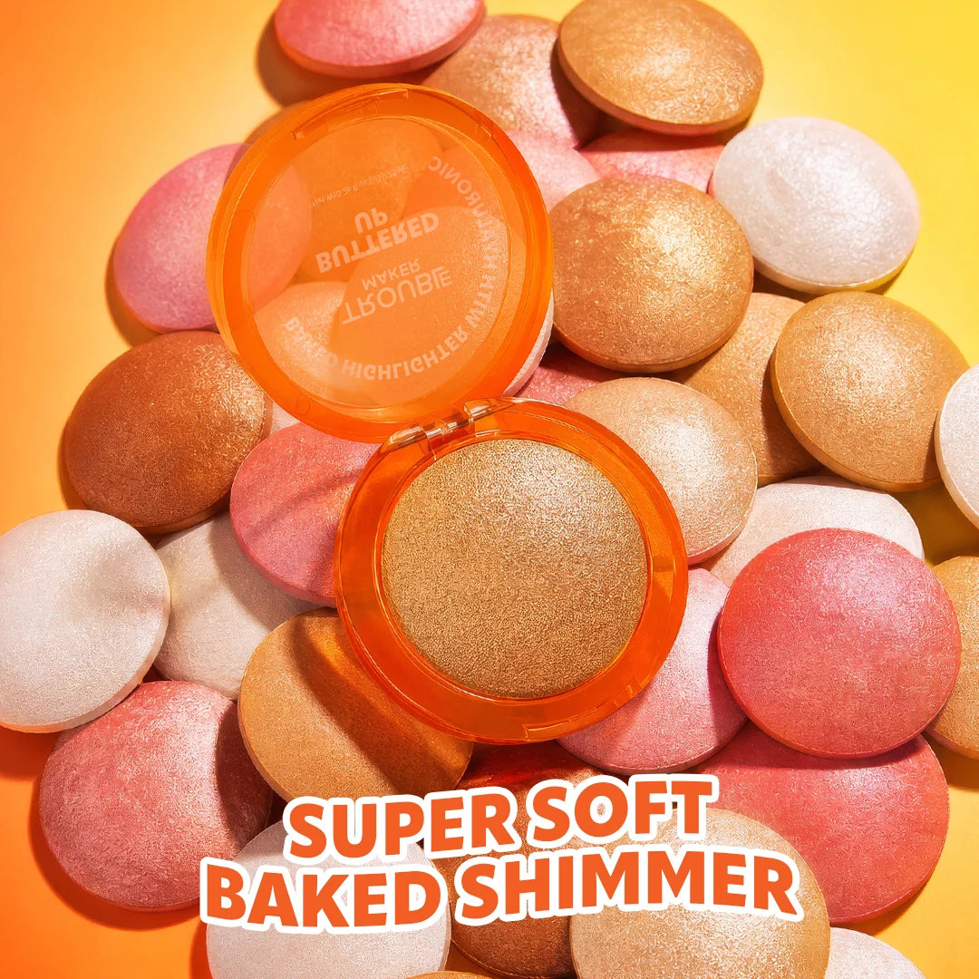 Trouble Maker Buttered Up Baked Highlight Spiced Cocoa Deep Bronze 4pc Set + 1 Full Size Product Worth 25% Value Free