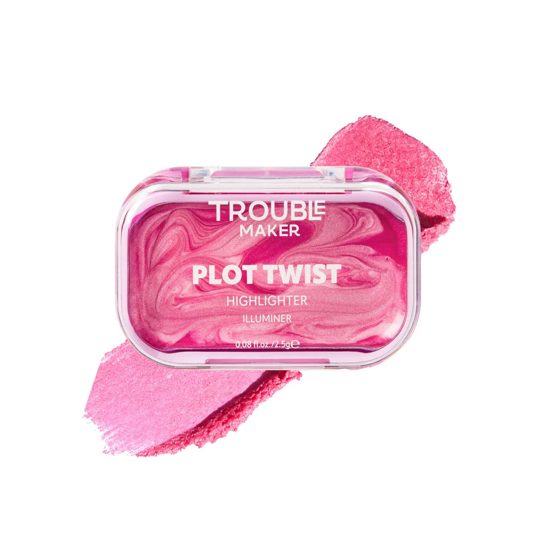 Trouble Maker Plot Twist Cream Highlight Spiralling Pink 4pc Set + 1 Full Size Product Worth 25% Value Free