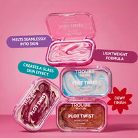 Trouble Maker Plot Twist Cream Highlight Spiralling Pink 4pc Set + 1 Full Size Product Worth 25% Value Free
