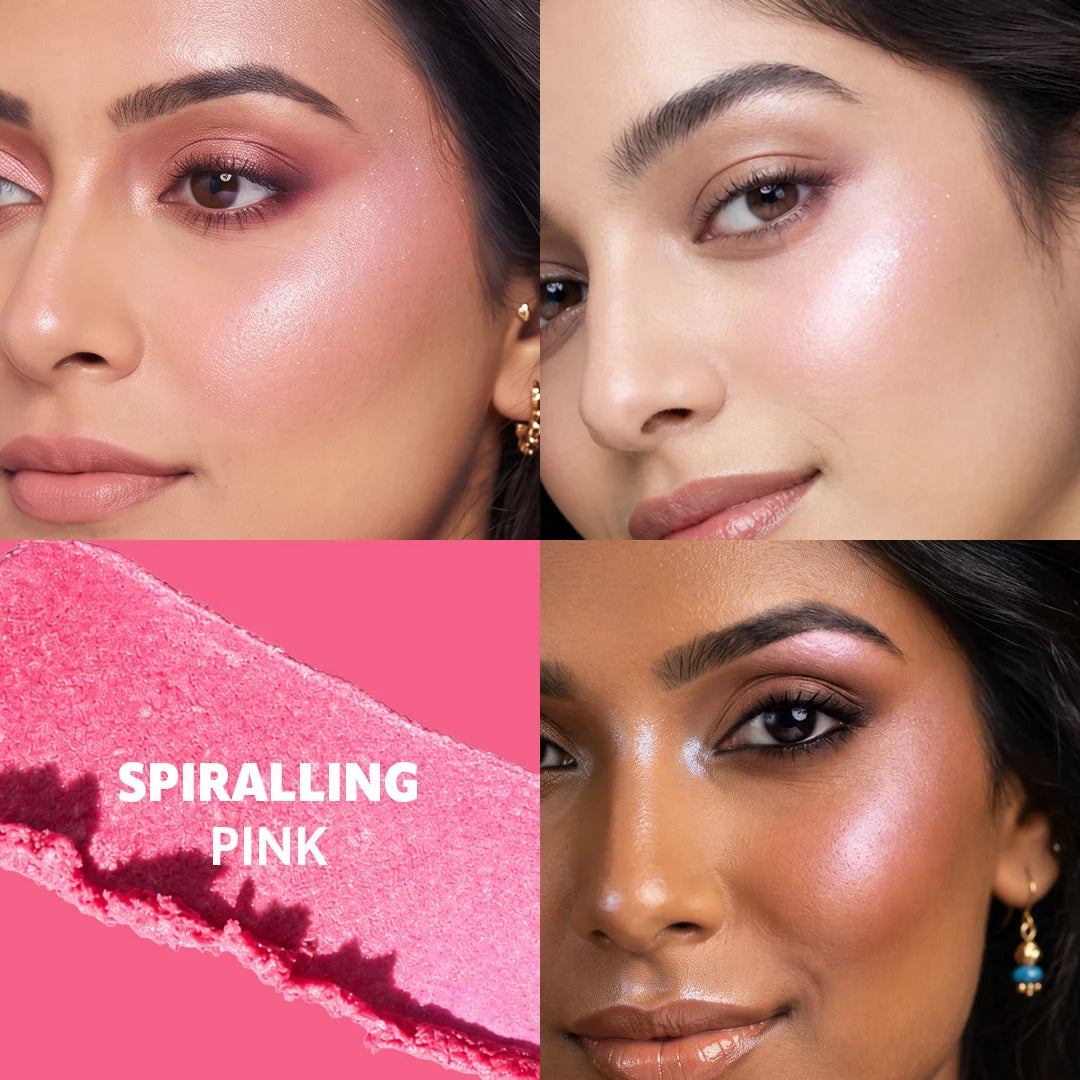 Trouble Maker Plot Twist Cream Highlight Spiralling Pink 4pc Set + 1 Full Size Product Worth 25% Value Free
