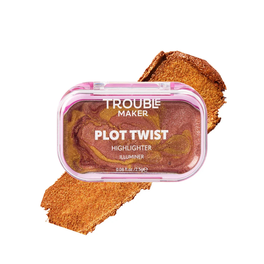 Trouble Maker Plot Twist Cream Highlight In Motion Gold 4pc Set + 1 Full Size Product Worth 25% Value Free