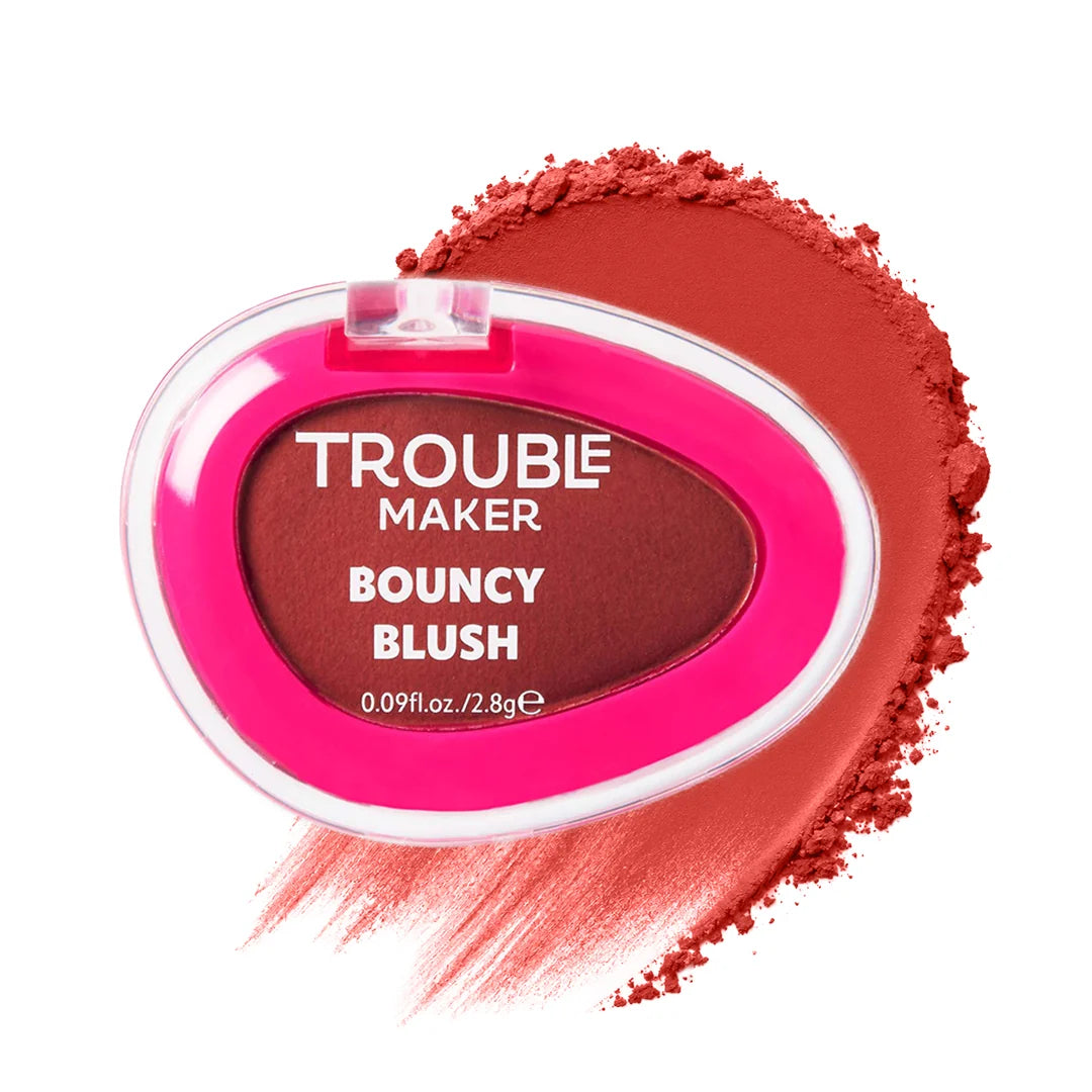 Trouble Maker Bouncy Blush Stain Rebound Red 4pc Set + 1 Full Size Product Worth 25% Value Free