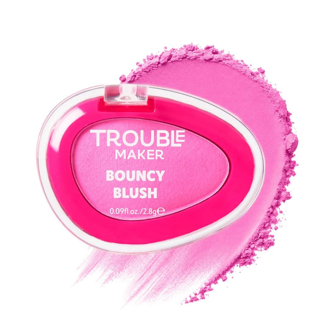 Trouble Maker Bouncy Blush Stain Bounce Hot Pink 4pc Set + 1 Full Size Product Worth 25% Value Free