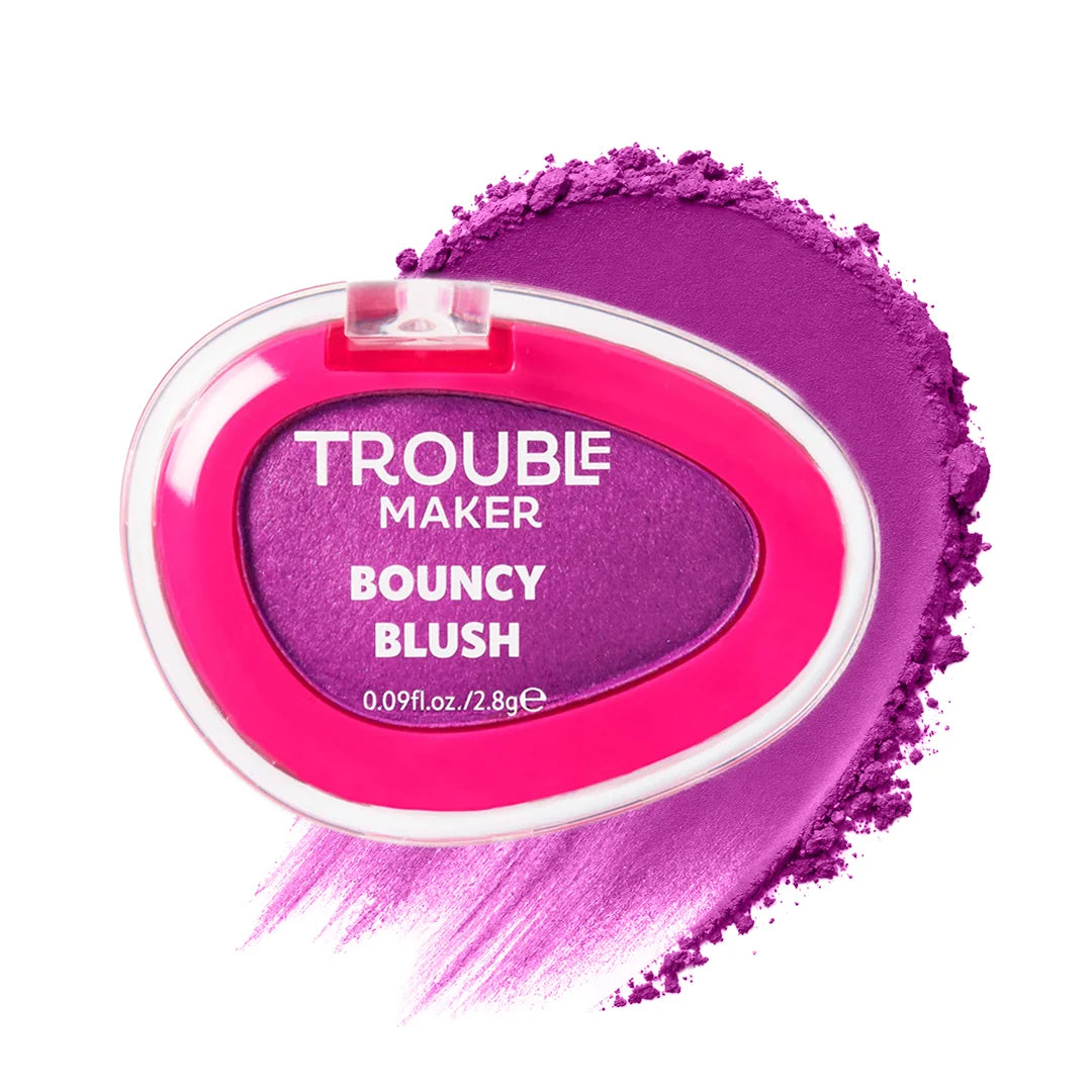 Trouble Maker Bouncy Blush Stain Swish Purple 4pc Set + 1 Full Size Product Worth 25% Value Free