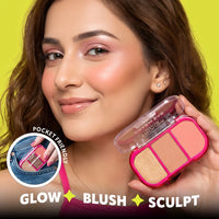 Trouble Maker Charm Bar Face Trio Palette Good Luck 4pc Set + 1 Full Size Product Worth 25% Value Free