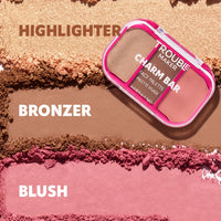 Trouble Maker Charm Bar Face Trio Palette Good Luck 4pc Set + 1 Full Size Product Worth 25% Value Free