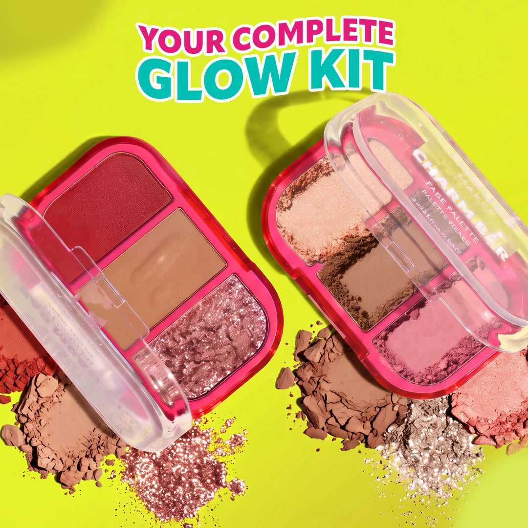 Trouble Maker Charm Bar Face Trio Palette Good Luck 4pc Set + 1 Full Size Product Worth 25% Value Free