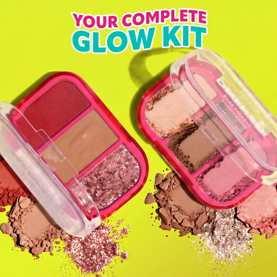 Trouble Maker Charm Bar Face Trio Palette Lucky Break 4pc Set + 1 Full Size Product Worth 25% Value Free