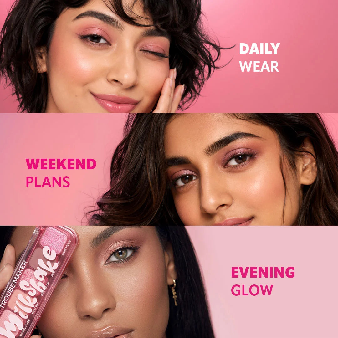 Trouble Maker Little Trouble Shadow Palette Milkshake 4pc Set + 1 Full Size Product Worth 25% Value Free