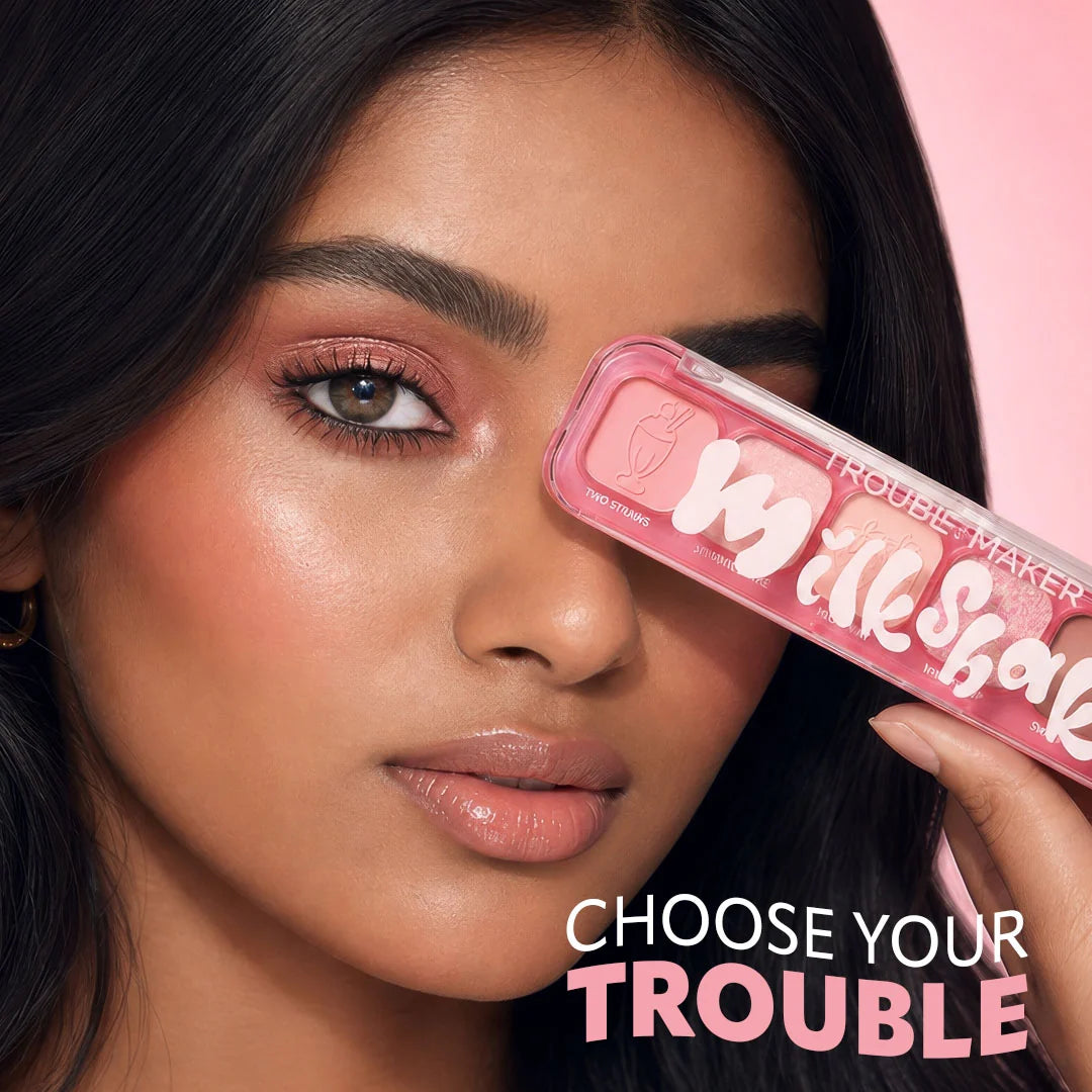 Trouble Maker Little Trouble Shadow Palette Milkshake 4pc Set + 1 Full Size Product Worth 25% Value Free