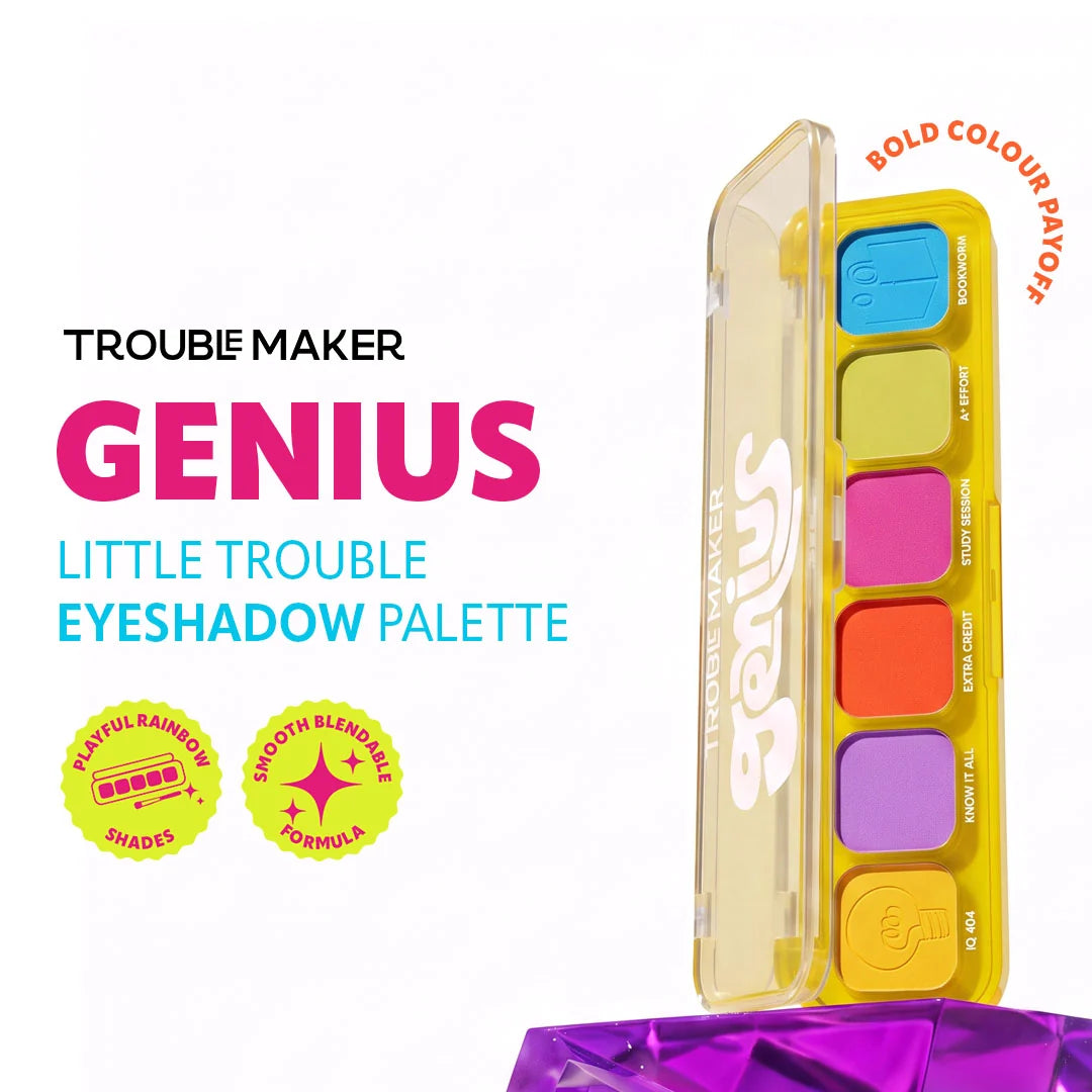 Trouble Maker Little Trouble Shadow Palette Genius 4pc Set + 1 Full Size Product Worth 25% Value Free