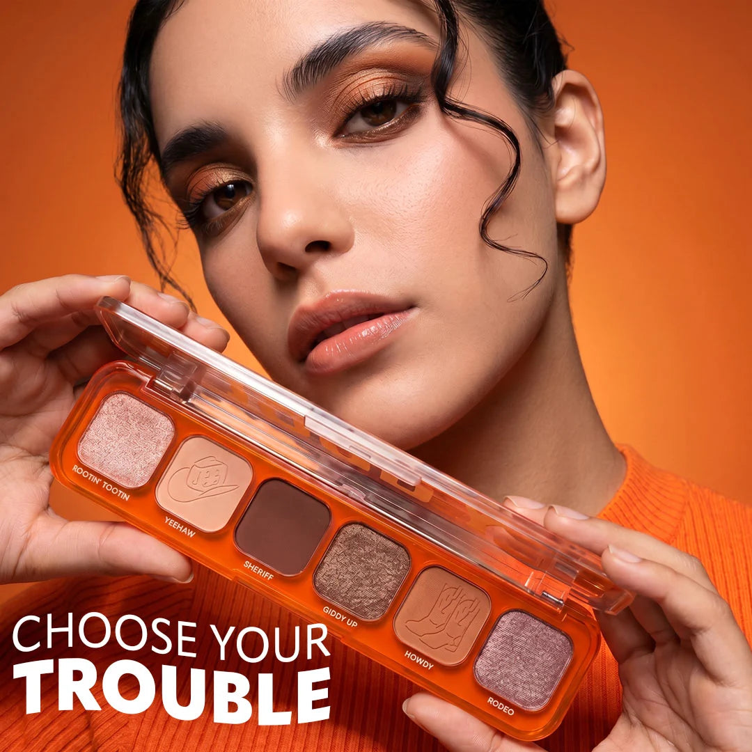 Trouble Maker Little Trouble Shadow Palette Cowboy 4pc Set + 1 Full Size Product Worth 25% Value Free