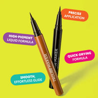 Trouble Maker Outsider Liquid Eyeliner Pen Black 4pc Set + 1 Full Size Product Worth 25% Value Free