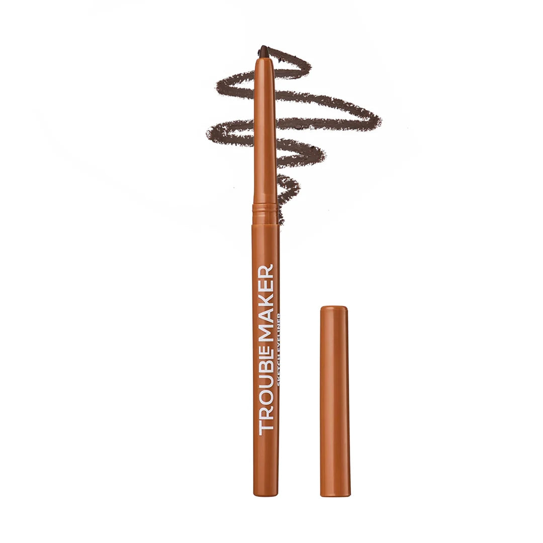 Trouble Maker Sketch Mechanical Gel Liner Brown 4pc Set + 1 Full Size Product Worth 25% Value Free