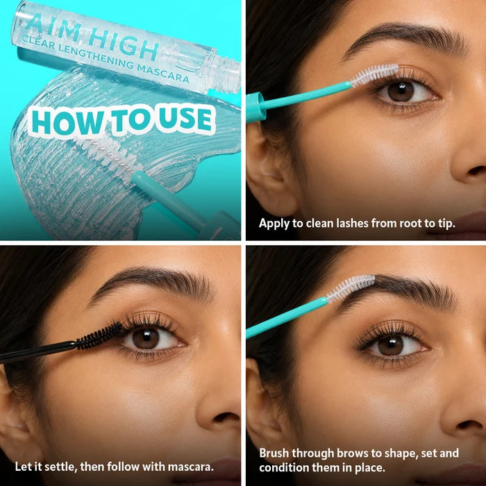 Trouble Maker Aim High Clear Mascara 4pc Set + 1 Full Size Product Worth 25% Value Free