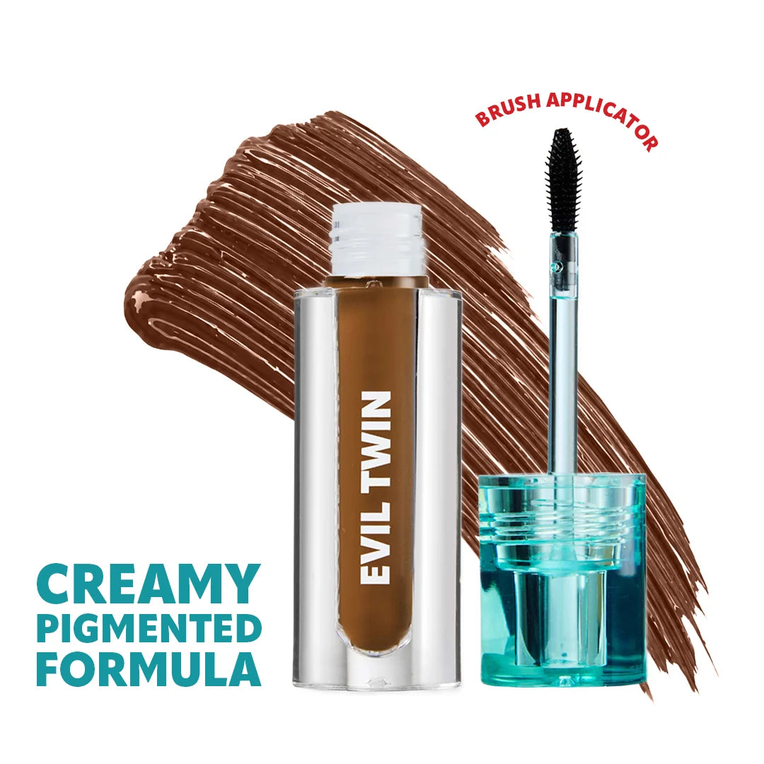 Trouble Maker Evil Twin Tinted Brow Gel Dark Brown 4pc Set + 1 Full Size Product Worth 25% Value Free