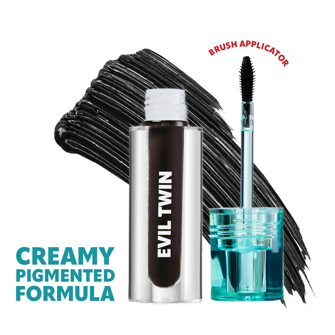 Trouble Maker Evil Twin Tinted Brow Gel Soft Black 4pc Set + 1 Full Size Product Worth 25% Value Free