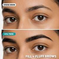 Trouble Maker Evil Twin Tinted Brow Gel Soft Black 4pc Set + 1 Full Size Product Worth 25% Value Free