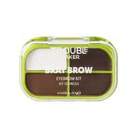 Trouble Maker Brat Brow Kit Dark Brown 4pc Set + 1 Full Size Product Worth 25% Value Free