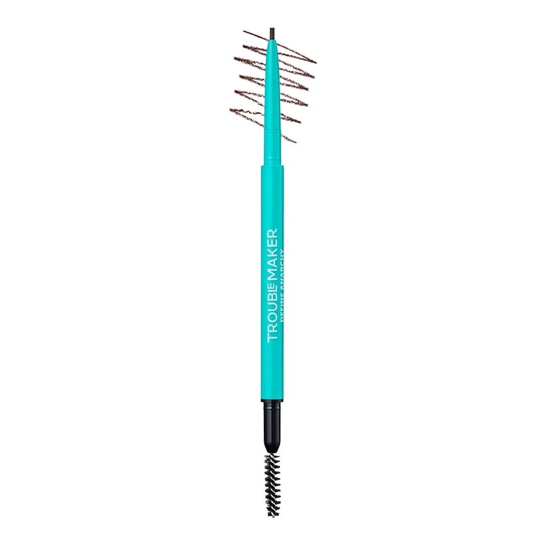 Trouble Maker Define Anarchy Micro Brow Pencil Dark Brown 4pc Set + 1 Full Size Product Worth 25% Value Free