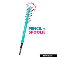 Trouble Maker Define Anarchy Micro Brow Pencil Soft Black 4pc Set + 1 Full Size Product Worth 25% Value Free