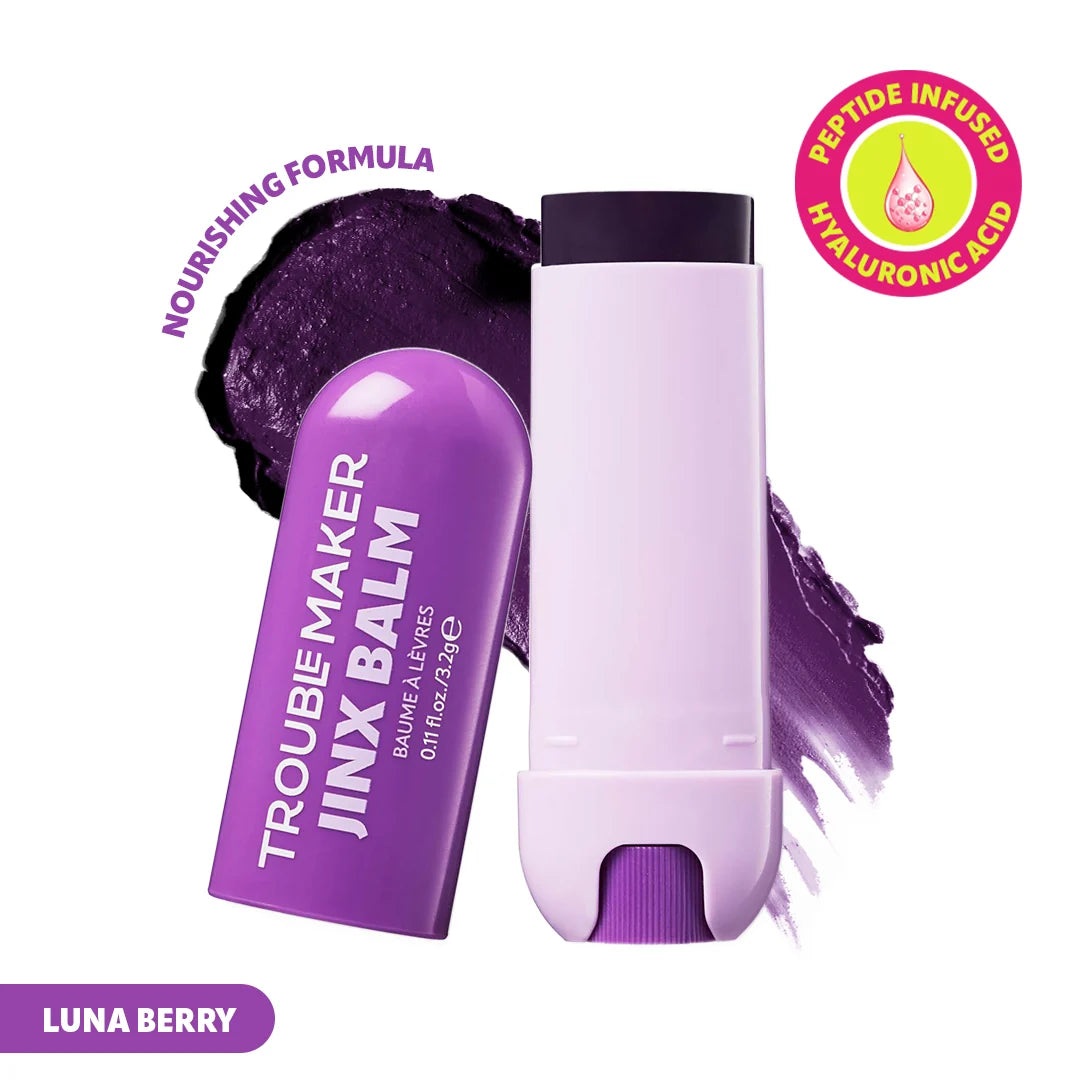 Trouble Maker Jinx Tinted Lip Balm Luna Berry 4pc Set + 1 Full Size Product Worth 25% Value Free