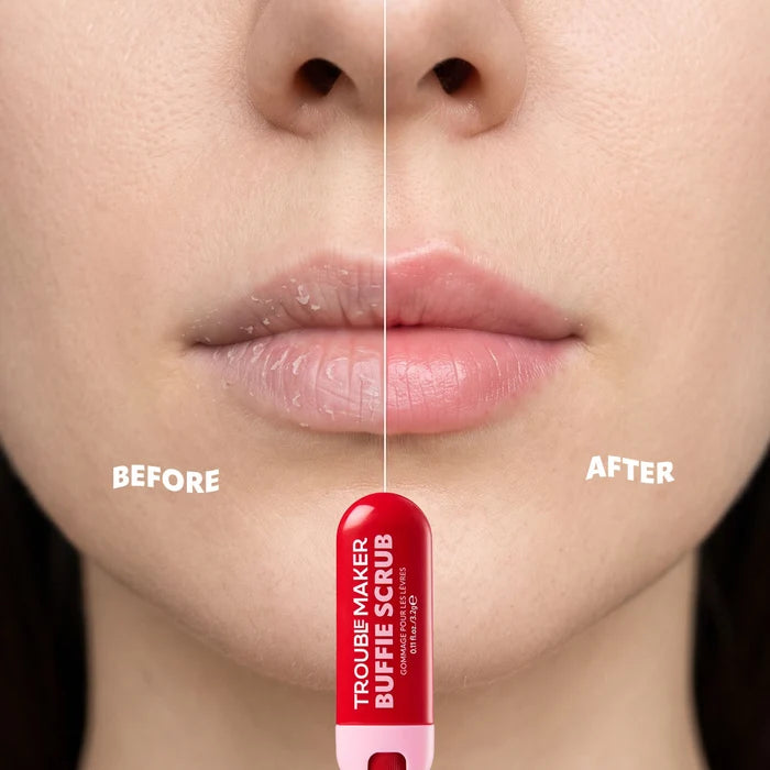 Trouble Maker Buffie Sugar Lip Scrub 4pc Set + 1 Full Size Product Worth 25% Value Free