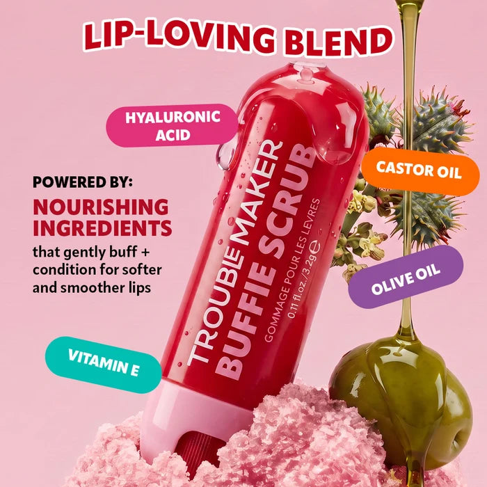 Trouble Maker Buffie Sugar Lip Scrub 4pc Set + 1 Full Size Product Worth 25% Value Free