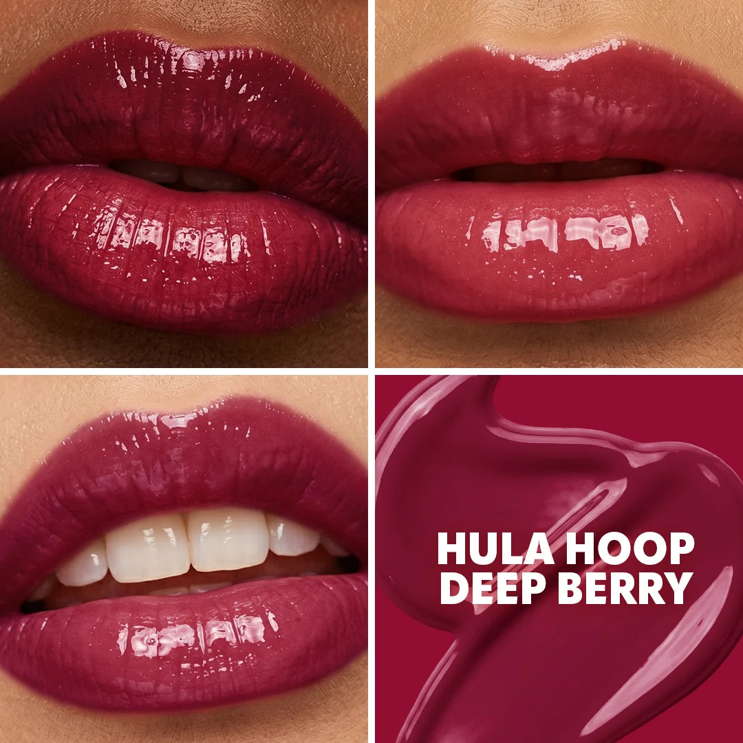 Trouble Maker Chaos Gloss Lipgloss Hula Hoop Deep Berry 4pc Set + 1 Full Size Product Worth 25% Value Free