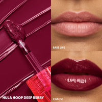 Trouble Maker Chaos Gloss Lipgloss Hula Hoop Deep Berry 4pc Set + 1 Full Size Product Worth 25% Value Free