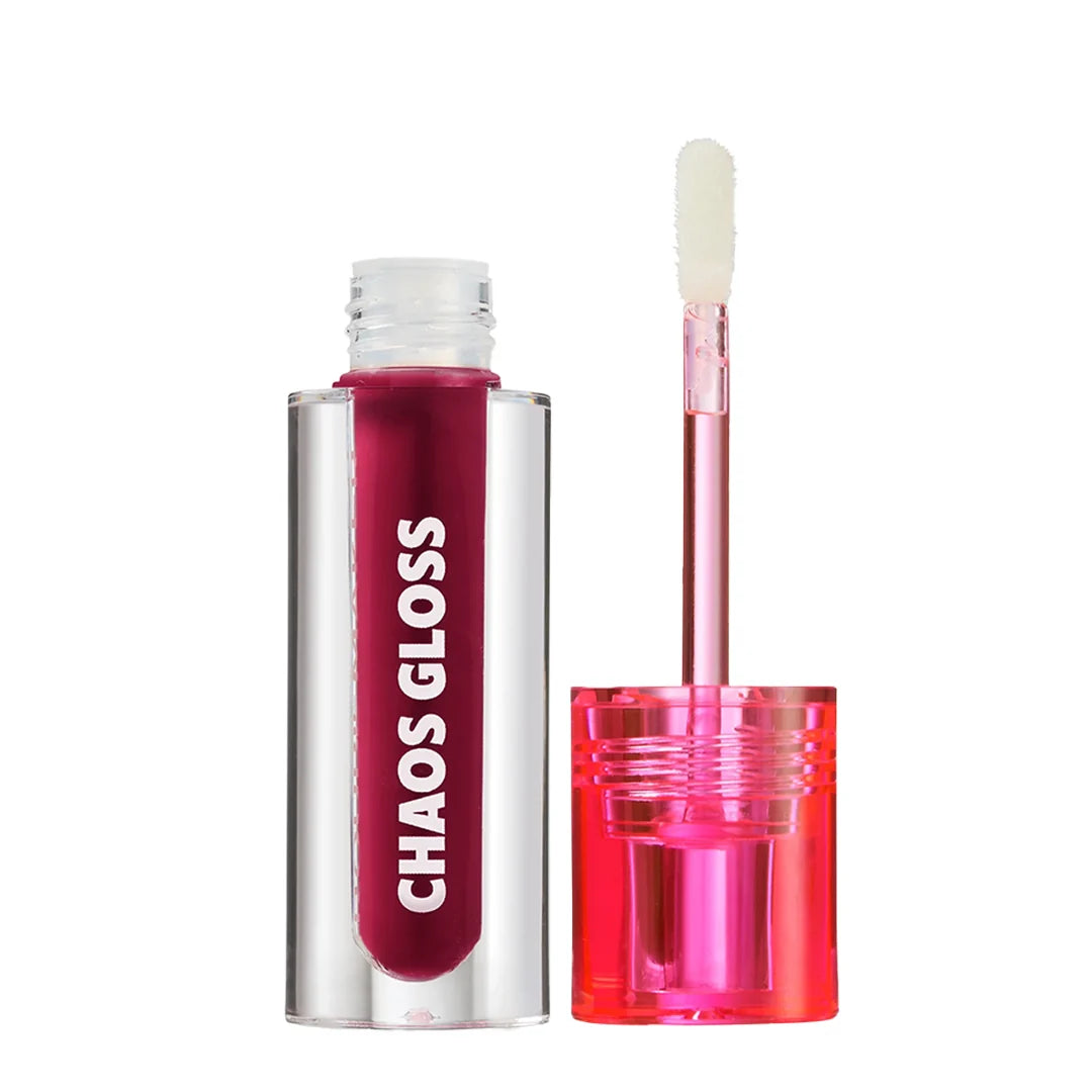Trouble Maker Chaos Gloss Lipgloss Hula Hoop Deep Berry 4pc Set + 1 Full Size Product Worth 25% Value Free
