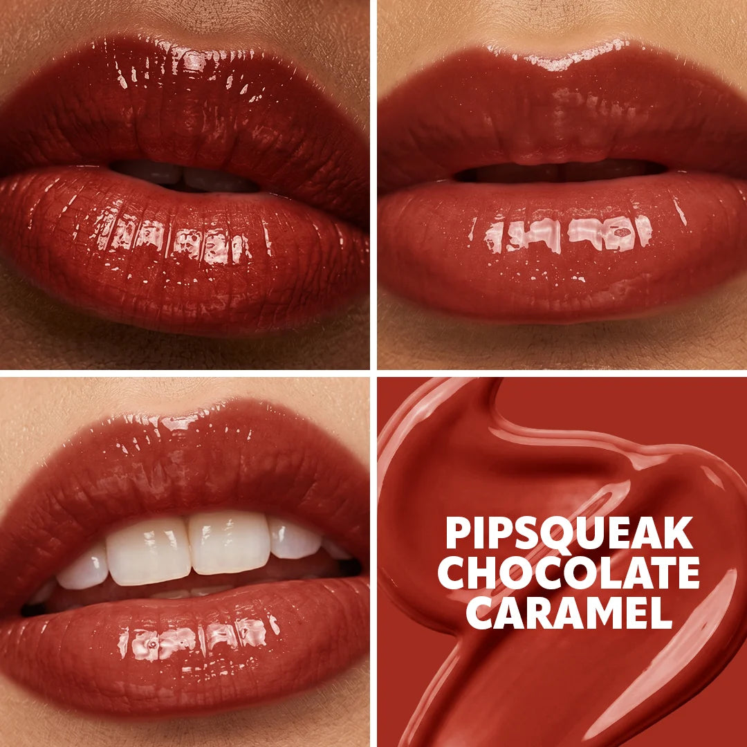 Trouble Maker Chaos Gloss Lipgloss Pipsqueak Chocolate Caramel 4pc Set + 1 Full Size Product Worth 25% Value Free