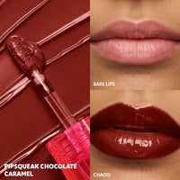 Trouble Maker Chaos Gloss Lipgloss Pipsqueak Chocolate Caramel 4pc Set + 1 Full Size Product Worth 25% Value Free